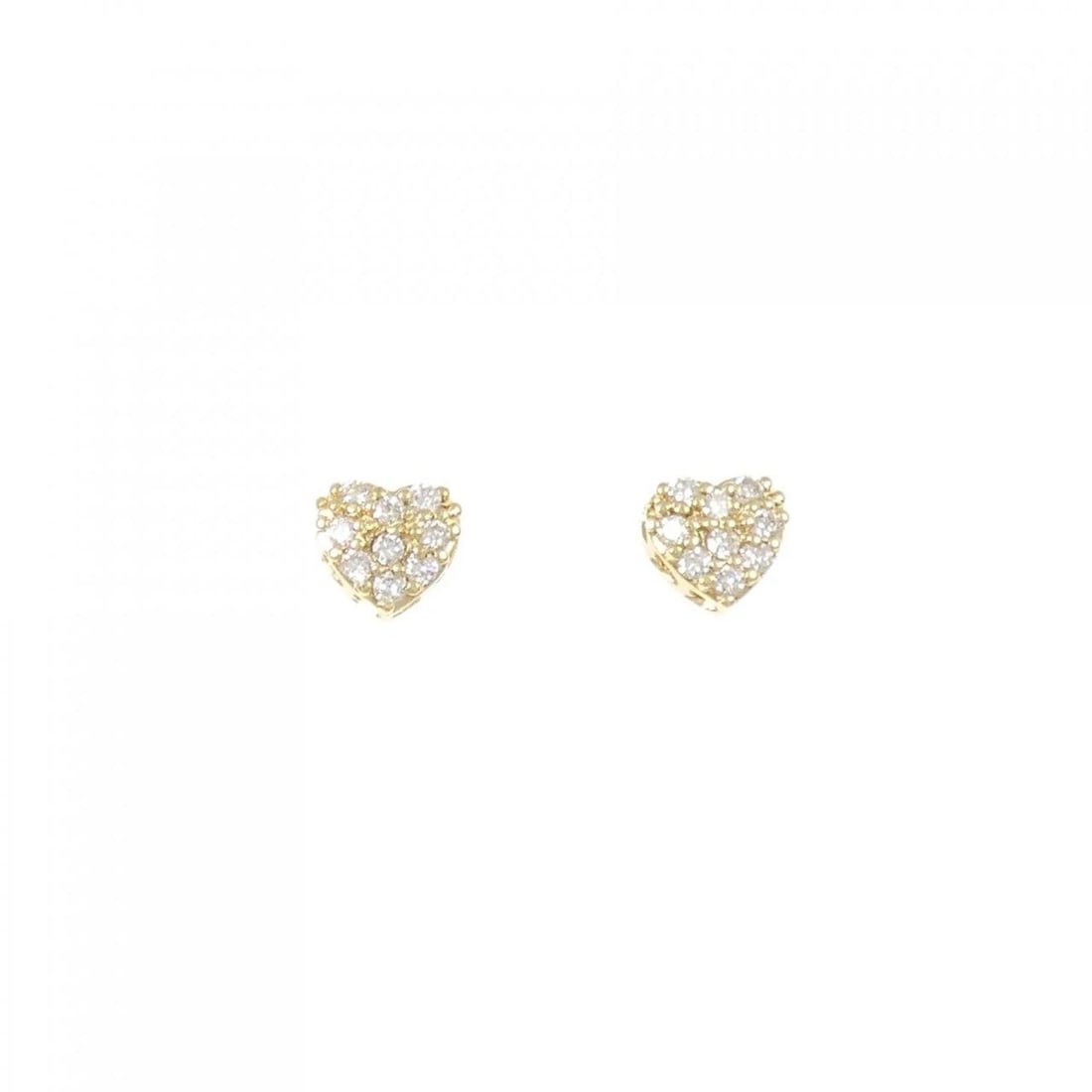 K18YG HEART DIAMOND PIERCE: K18YG Heart Diamond Pierce Brand: Unbranded Type/Style: Diamond Pierce/Earring Material: K18 yellow gold, Main Stone Natural Color: YG Size: Actual Size: Approx. height x width: 6.4mm x 6.6mm Acce