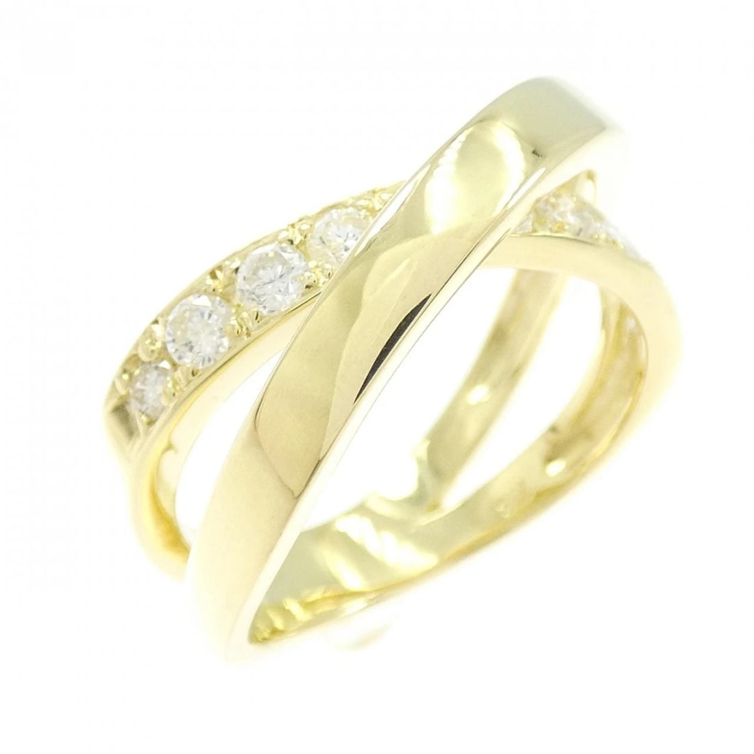 K18YG DIAMOND RING: K18YG Diamond Ring Brand: Unbranded Type/Style: Diamond Ring Material: K18 yellow gold, Main Stone Natural Color: YG Size: US6 1/4 Accessories: None Accessories Notice: When purchasing pre-owned