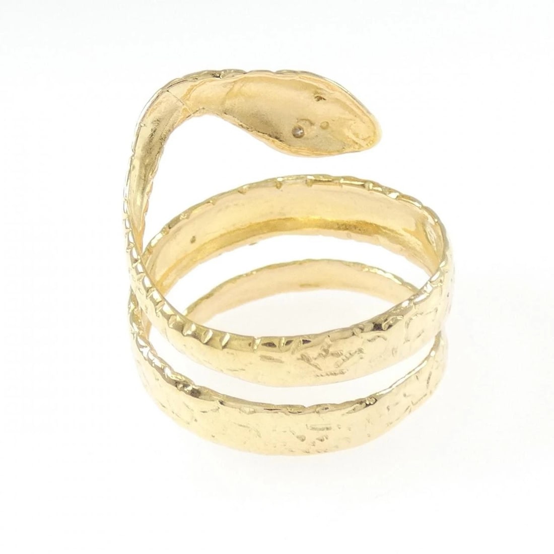 K18YG SNAKE DIAMOND RING - 3