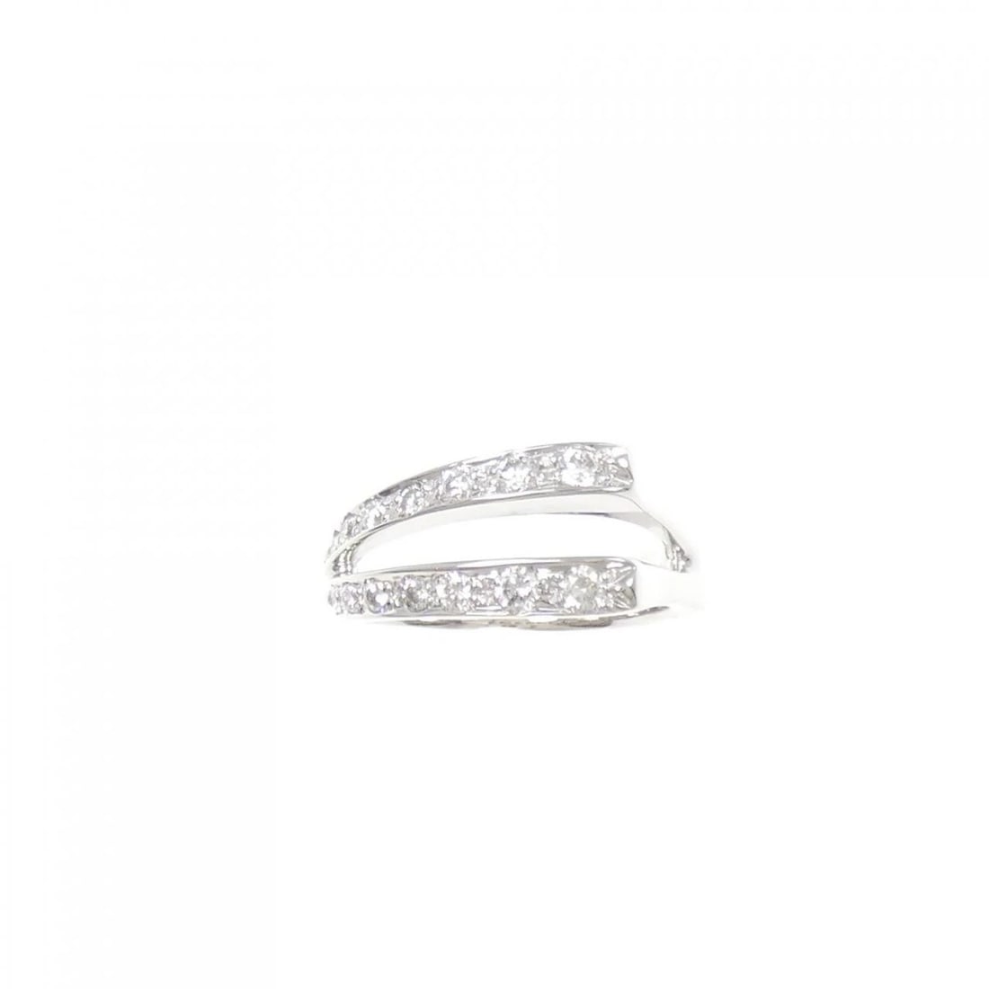 K18WG DIAMOND PINKY RING - 2