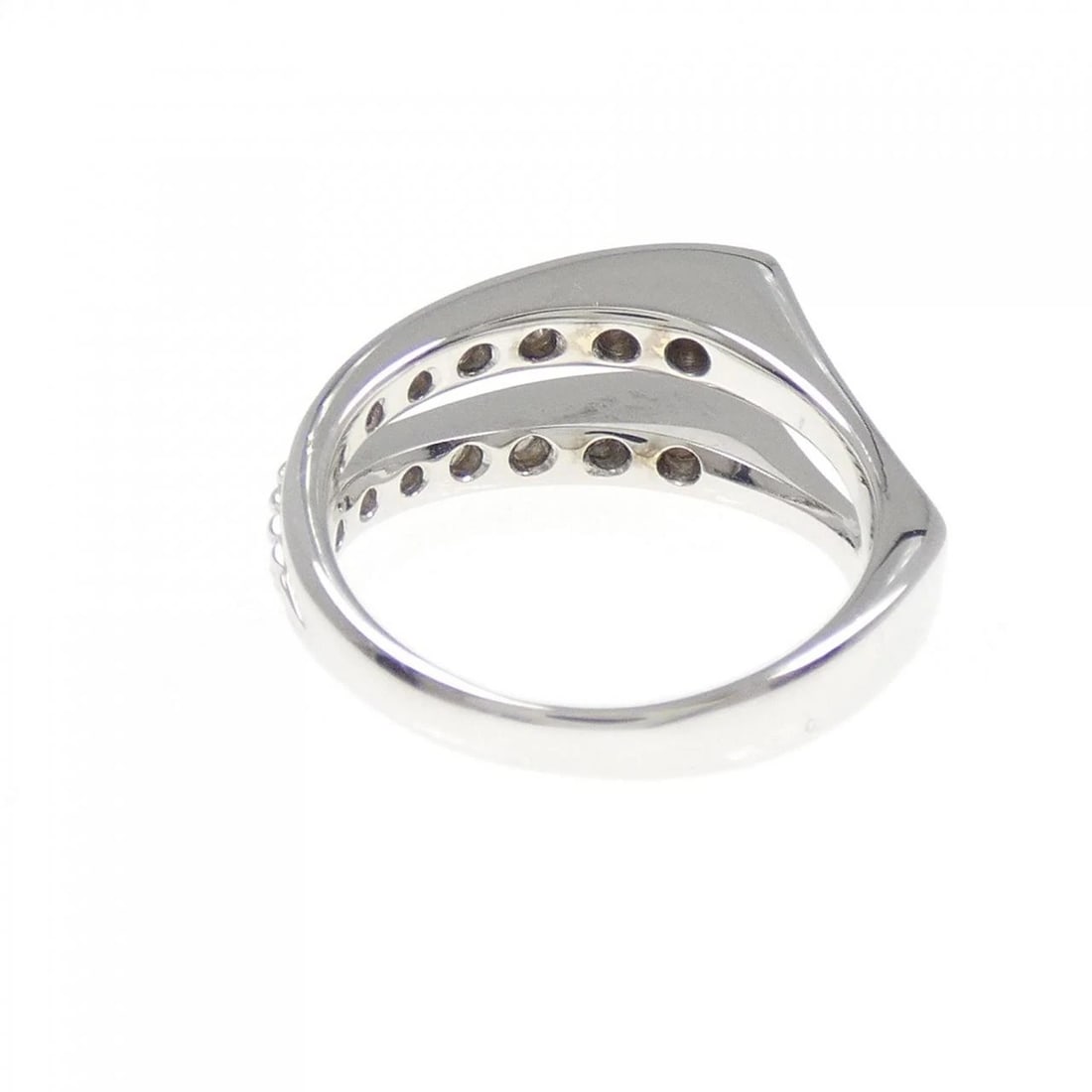 K18WG DIAMOND PINKY RING - 3