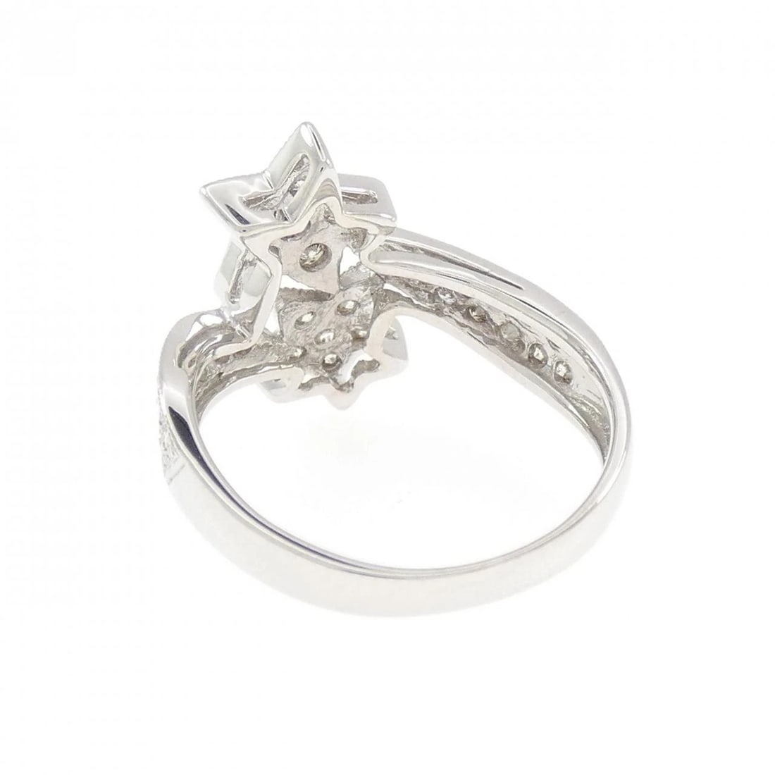 K18WG STAR DIAMOND RING - 3