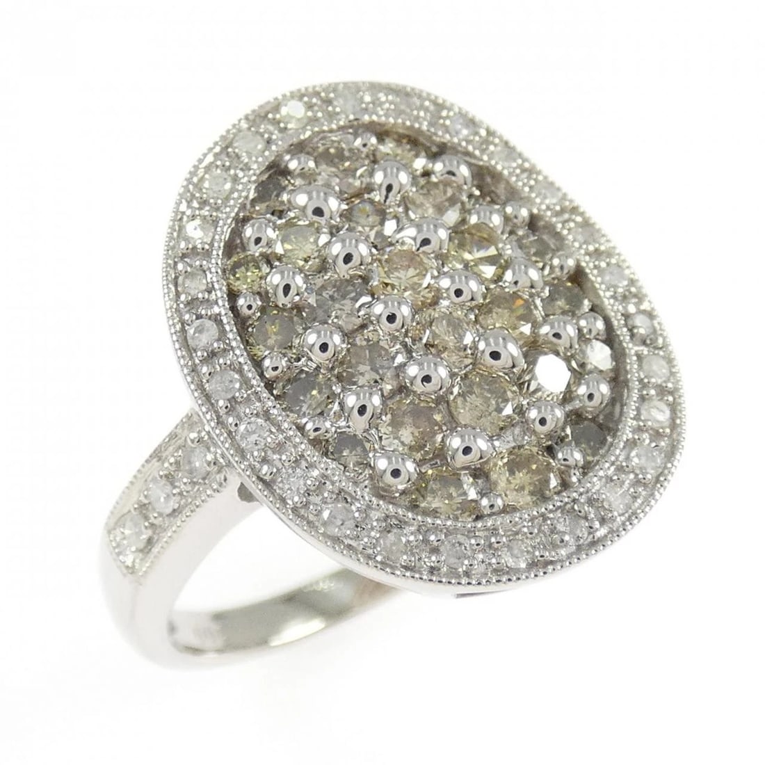 K18WG DIAMOND RING: K18WG Diamond Ring Brand: Unbranded Type/Style: Diamond Ring Material: K18 white gold, Main Stone Natural Color: WG Size: US6 1/4 Accessories: None Accessories Notice: When purchasing pre-owned