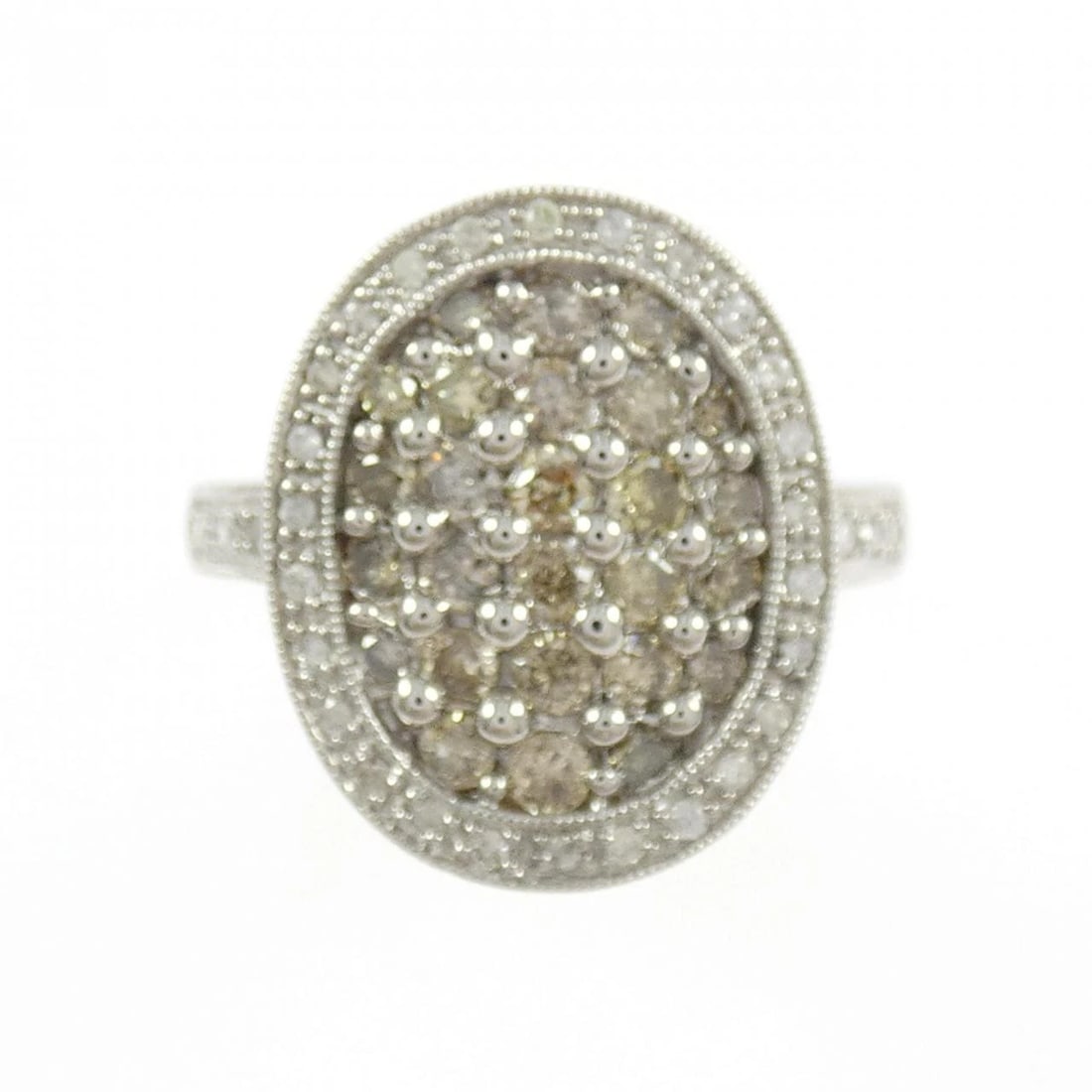 K18WG DIAMOND RING - 2