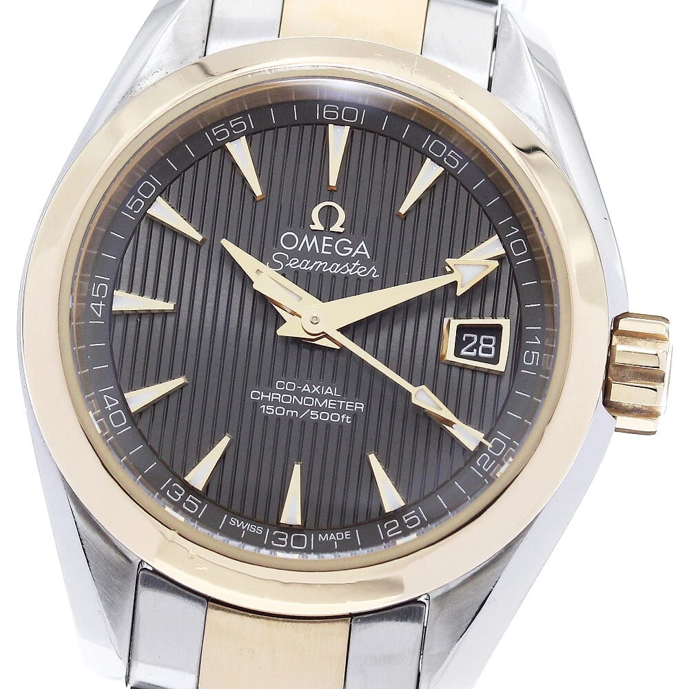 OMEGA SEAMASTER AQUA TERRA AUTOMATIC WATCH: OMEGA Seamaster Aqua Terra Automatic Watch Brand: OMEGA Type/Style: Wristwatch Material: Band Material Stainless Steel/18KYG, Case Material Stainless Steel/18KYG Color: Dial Color gray Size: Case