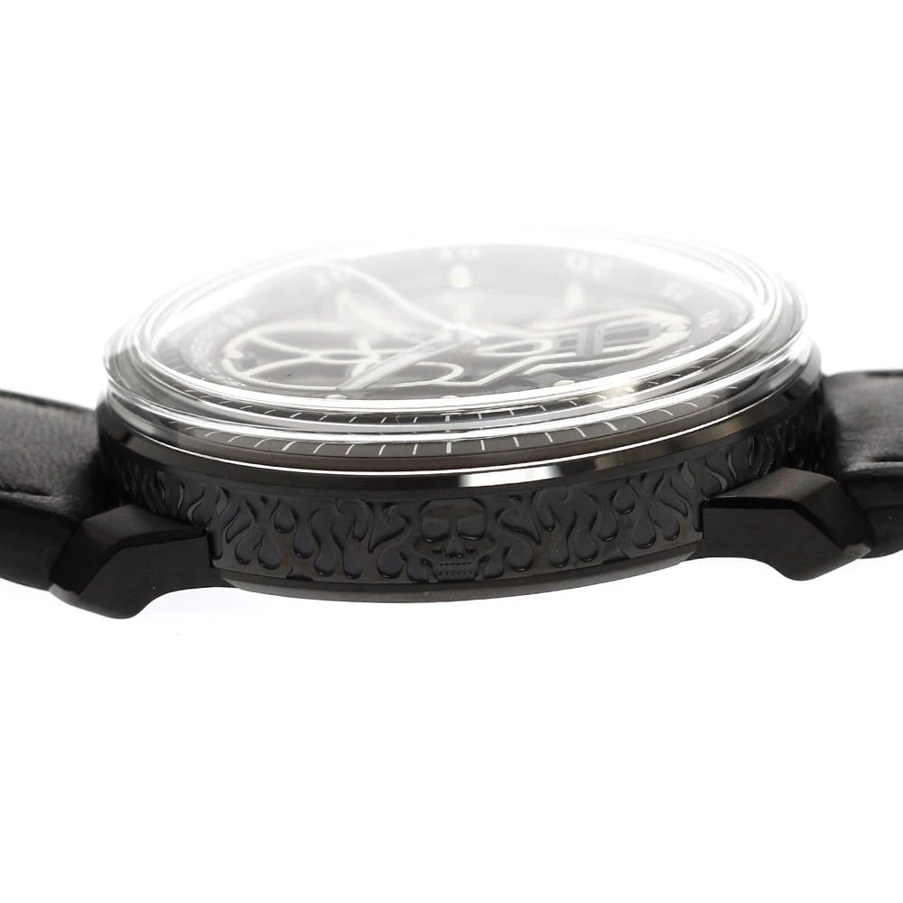 BOMBERG SKULL DATE BLACK DIAL AUTOMATIC WATCH - 3