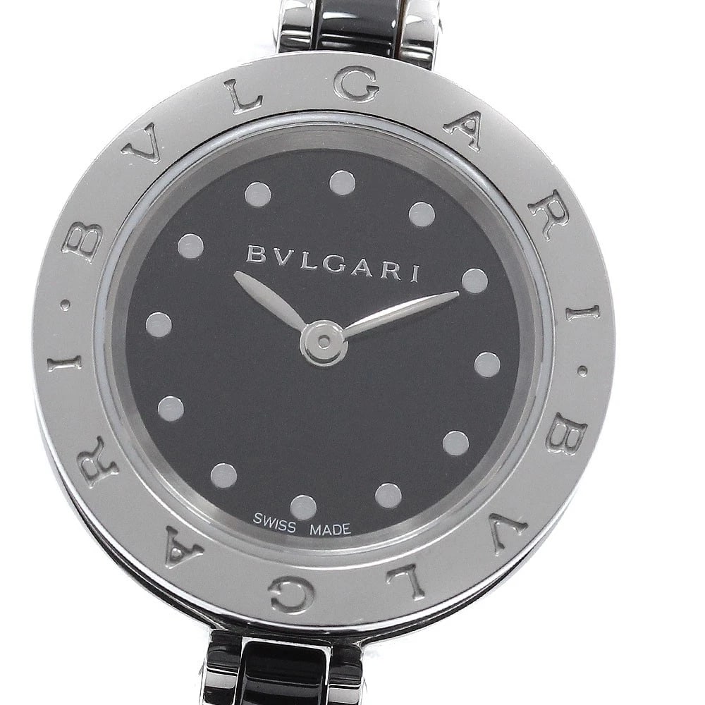 BVLGARI B-ZERO1 BLACK DIAL QUARTZ WATCH: BVLGARI B-ZERO1 black Dial Quartz Watch Brand: BVLGARI Type/Style: Wristwatch Material: Band Material Stainless Steel / ceramic, Case Material Stainless Steel / ceramic Color: Dial Color black Size: