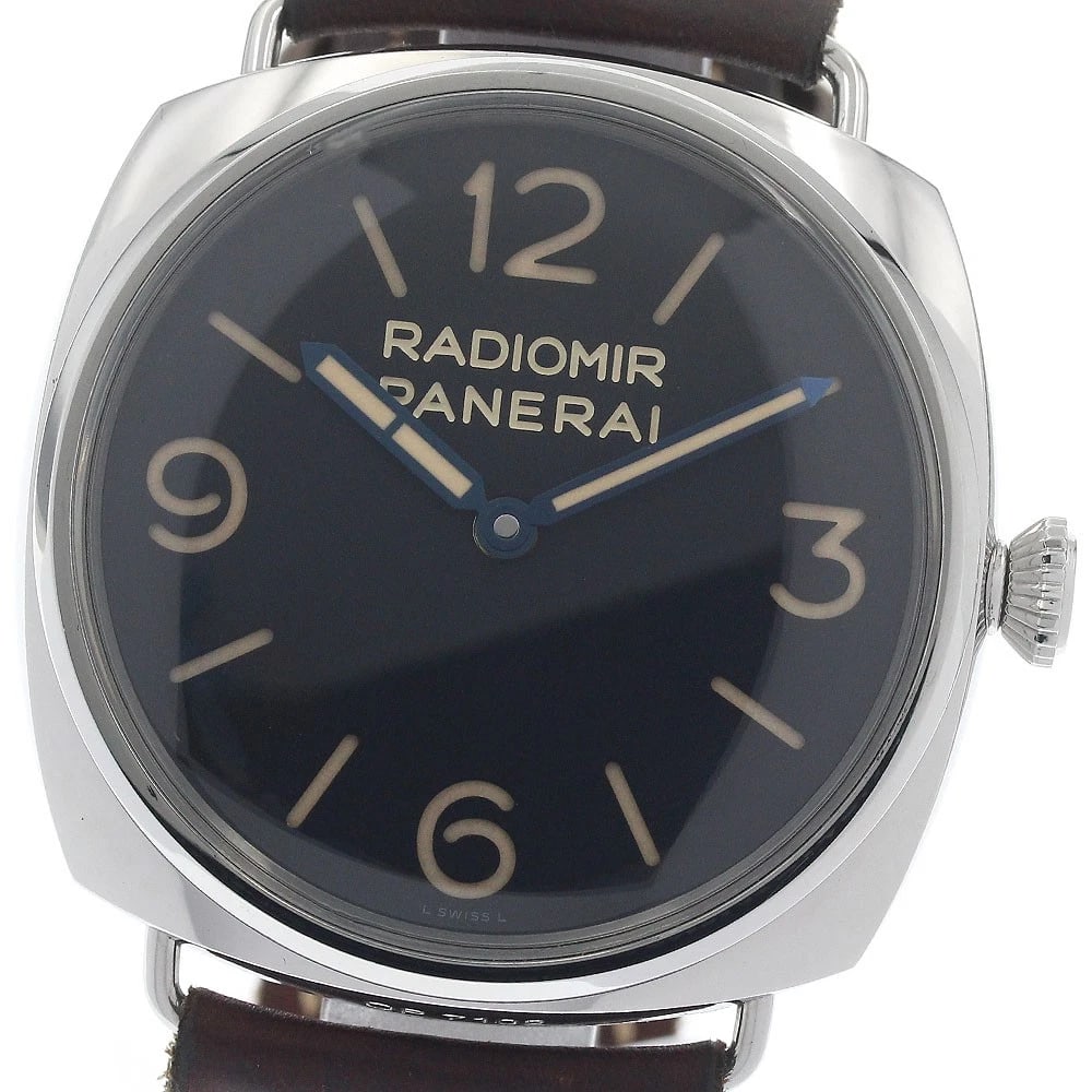 PANERAI RADIOMIR ACCIAIO BLACK DIAL HAND WINDING WATCH (1 of 4)