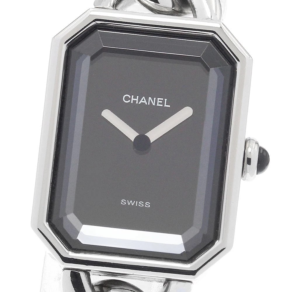 CHANEL PREMIERE XL M BLACK DIAL QUARTZ WATCH: CHANEL Premiere XL M black Dial Quartz Watch Brand: CHANEL Type/Style: Wristwatch Material: Band Material Stainless Steel, Case Material Stainless Steel Color: Dial Color black Size: Case Size About20