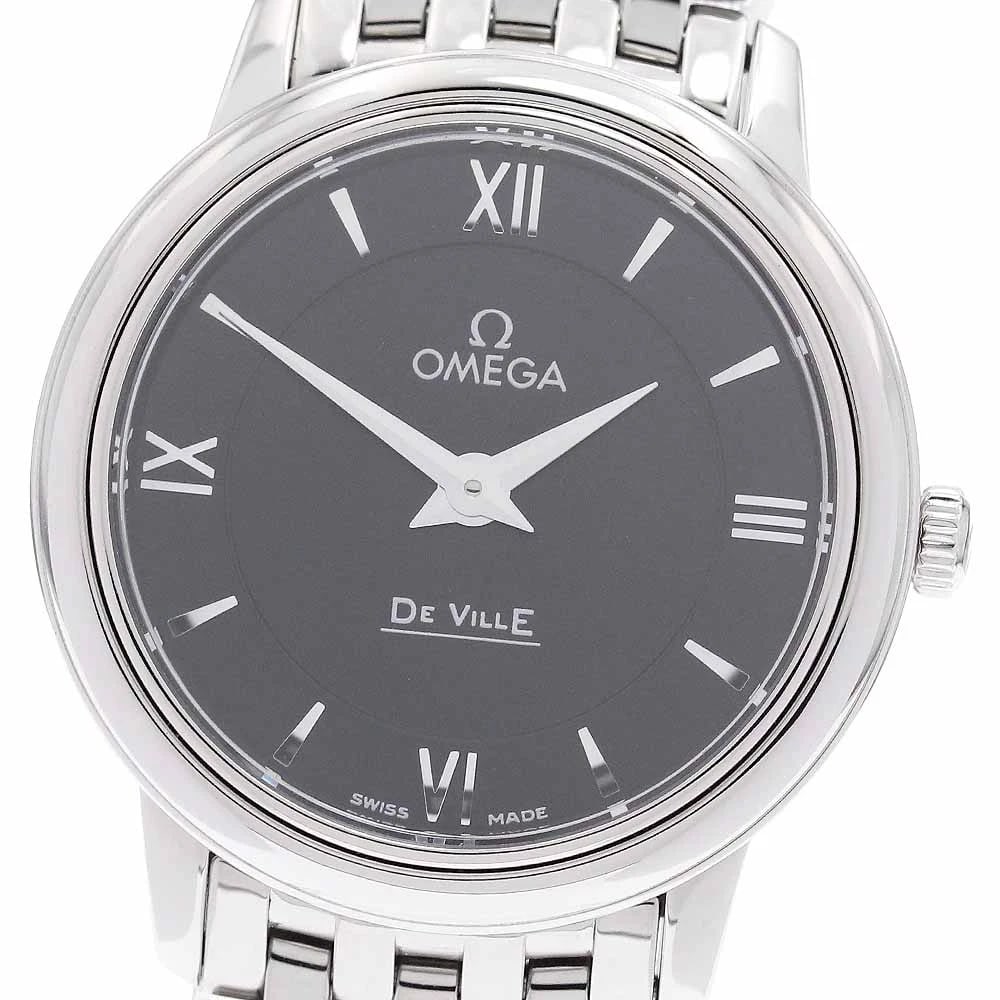 OMEGA DE VILLE PRESTIGE BLACK DIAL QUARTZ WATCH: OMEGA De Ville Prestige Black Dial Quartz Watch Brand: OMEGA Type/Style: Wristwatch Material: Band Material Stainless Steel, Case Material Stainless Steel Color: Dial Color black Size: Case Size