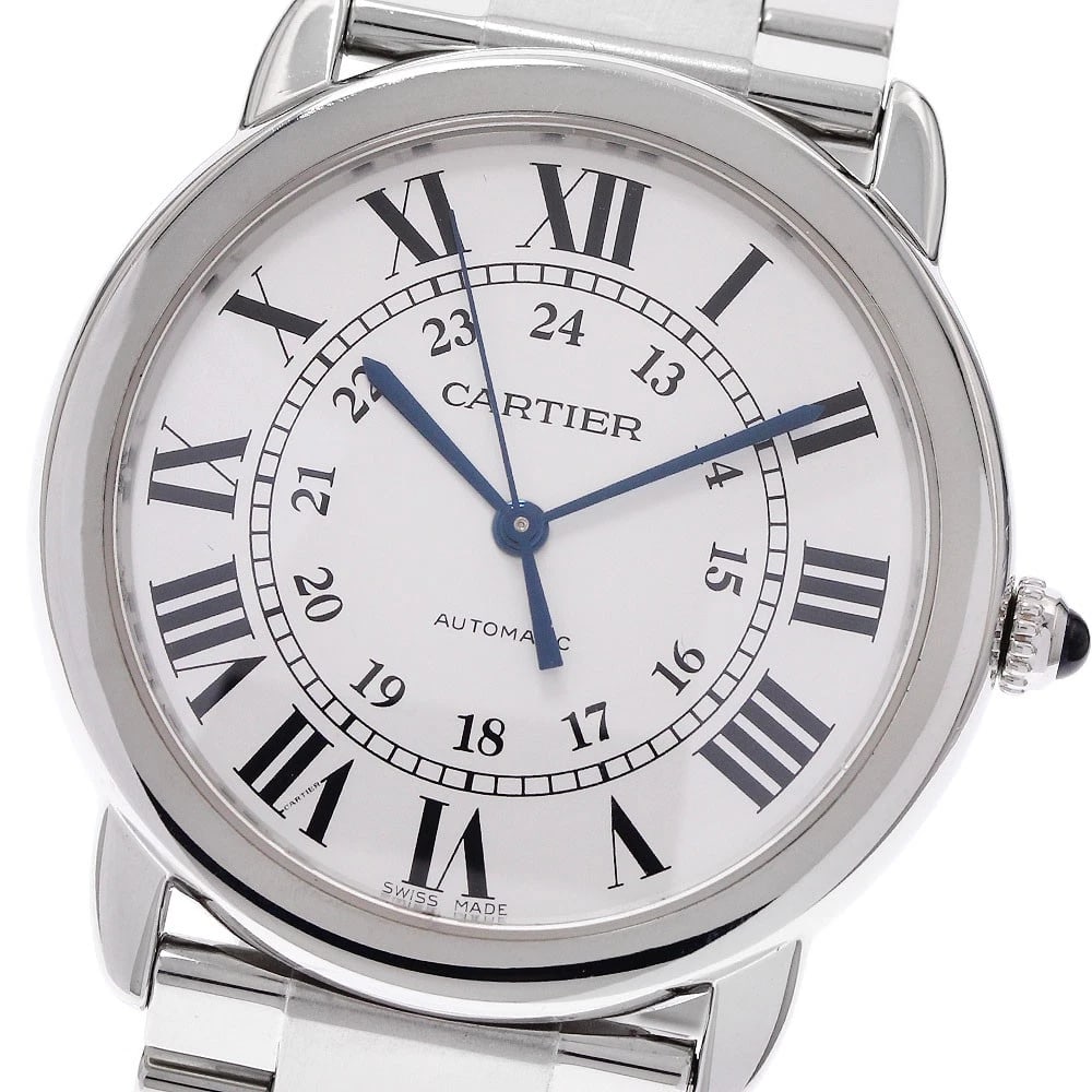 CARTIER RONDE SOLO SILVER AUTOMATIC WATCH: CARTIER Ronde Solo Silver Automatic Watch Brand: CARTIER Type/Style: Wristwatch Material: Band Material Stainless Steel, Case Material Stainless Steel Color: Case Color Silver Band Color Silver Dial