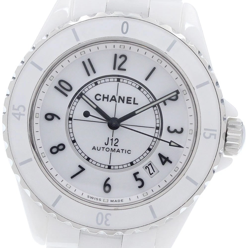 CHANEL J12 WHITE CERAMIC AUTOMATIC WATCH: CHANEL J12 White ceramic Automatic Watch Brand: CHANEL Type/Style: Wristwatch Material: Band Material Stainless Steel / ceramic, Case Material Stainless Steel / ceramic Color: Case Color White /
