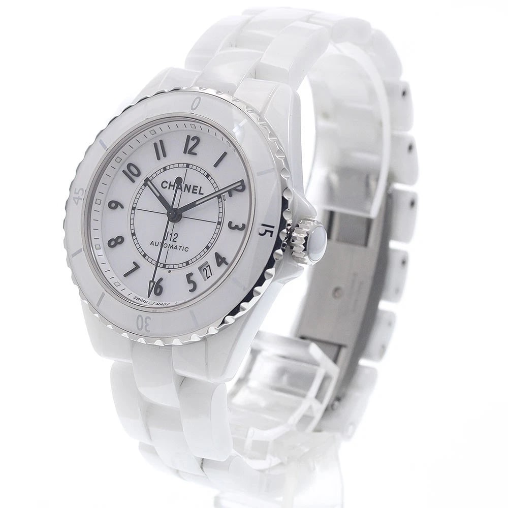 CHANEL J12 WHITE CERAMIC AUTOMATIC WATCH - 2
