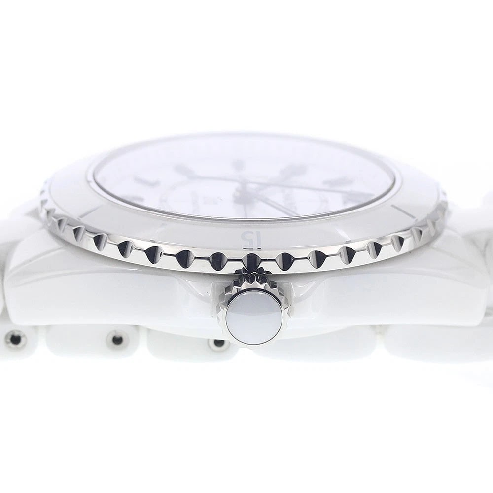 CHANEL J12 WHITE CERAMIC AUTOMATIC WATCH - 4