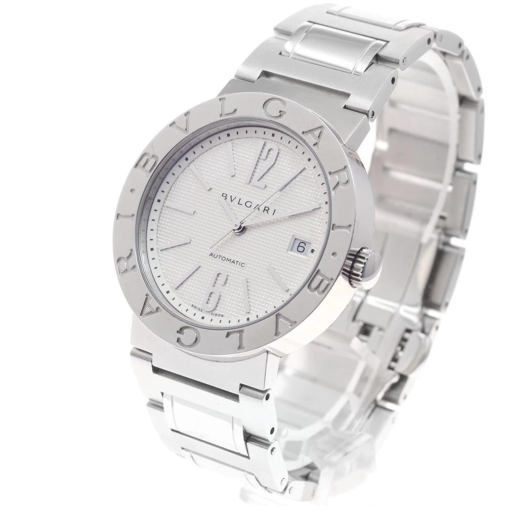 BVLGARI DATE SILVER AUTOMATIC WATCH - 2