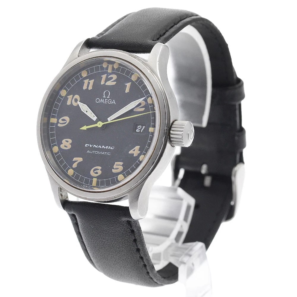 OMEGA DYNAMIC DATE BLACK AUTOMATIC WATCH - 2