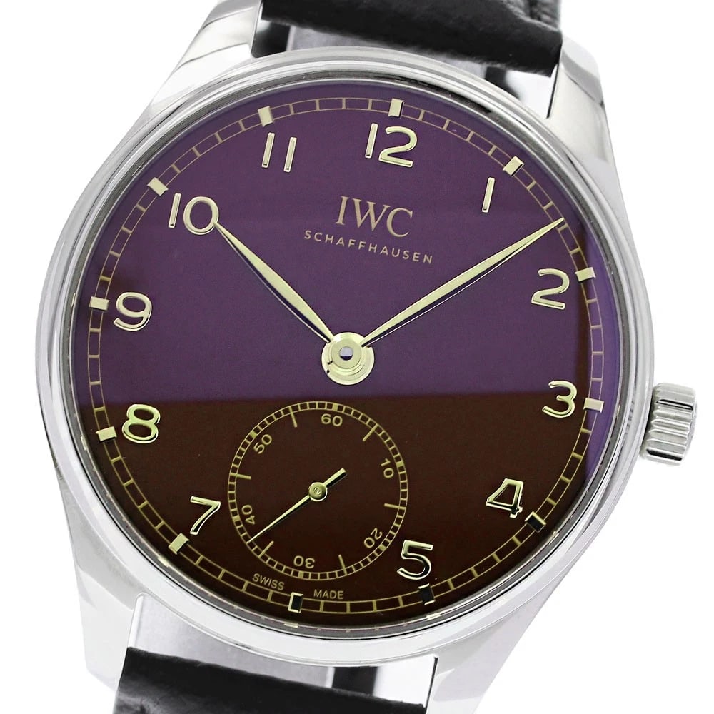 IWC SCHAFFHAUSEN AUTOMATIC RED WATCH: IWC SCHAFFHAUSEN Automatic Red Watch Brand: IWC SCHAFFHAUSEN Type/Style: Wristwatch Material: Band Material leather, Case Material Stainless Steel Color: Dial Color Red Band Color black Case Color
