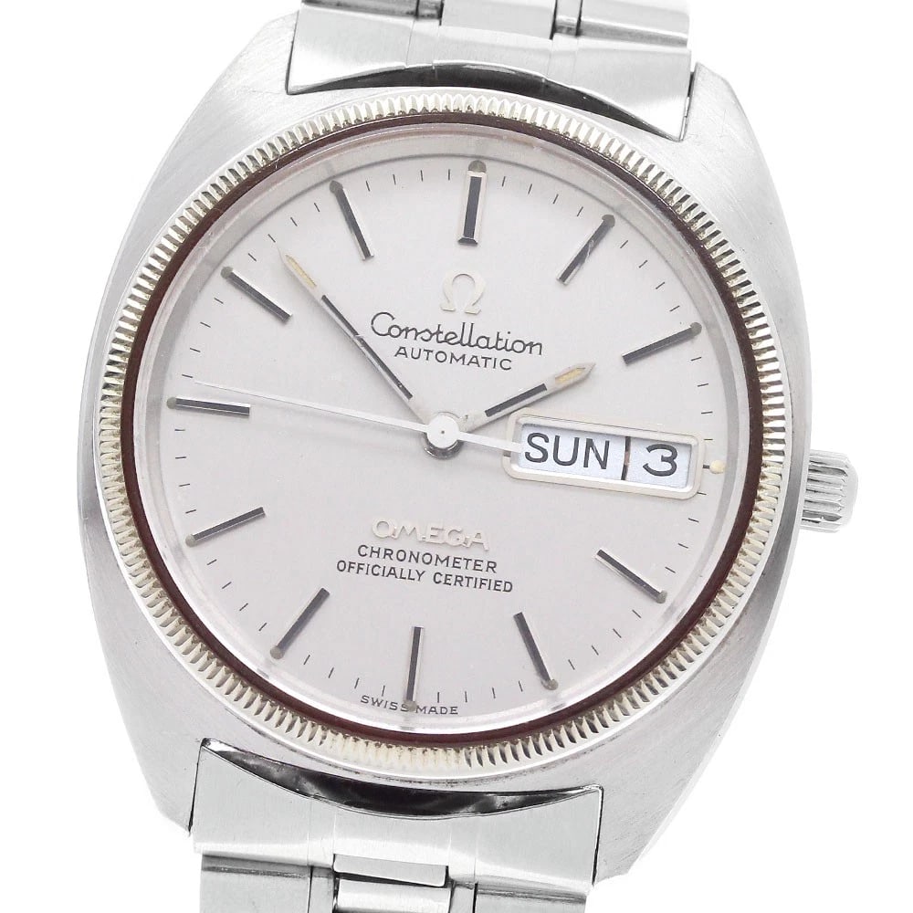 OMEGA CONSTELLATION WG BEZEL AUTOMATIC WATCH: OMEGA Constellation WG bezel Automatic Watch Brand: OMEGA Type/Style: Wristwatch Material: Band Material Stainless Steel, Case Material Stainless Steel Color: Band Color Silver Dial Color Silver Case