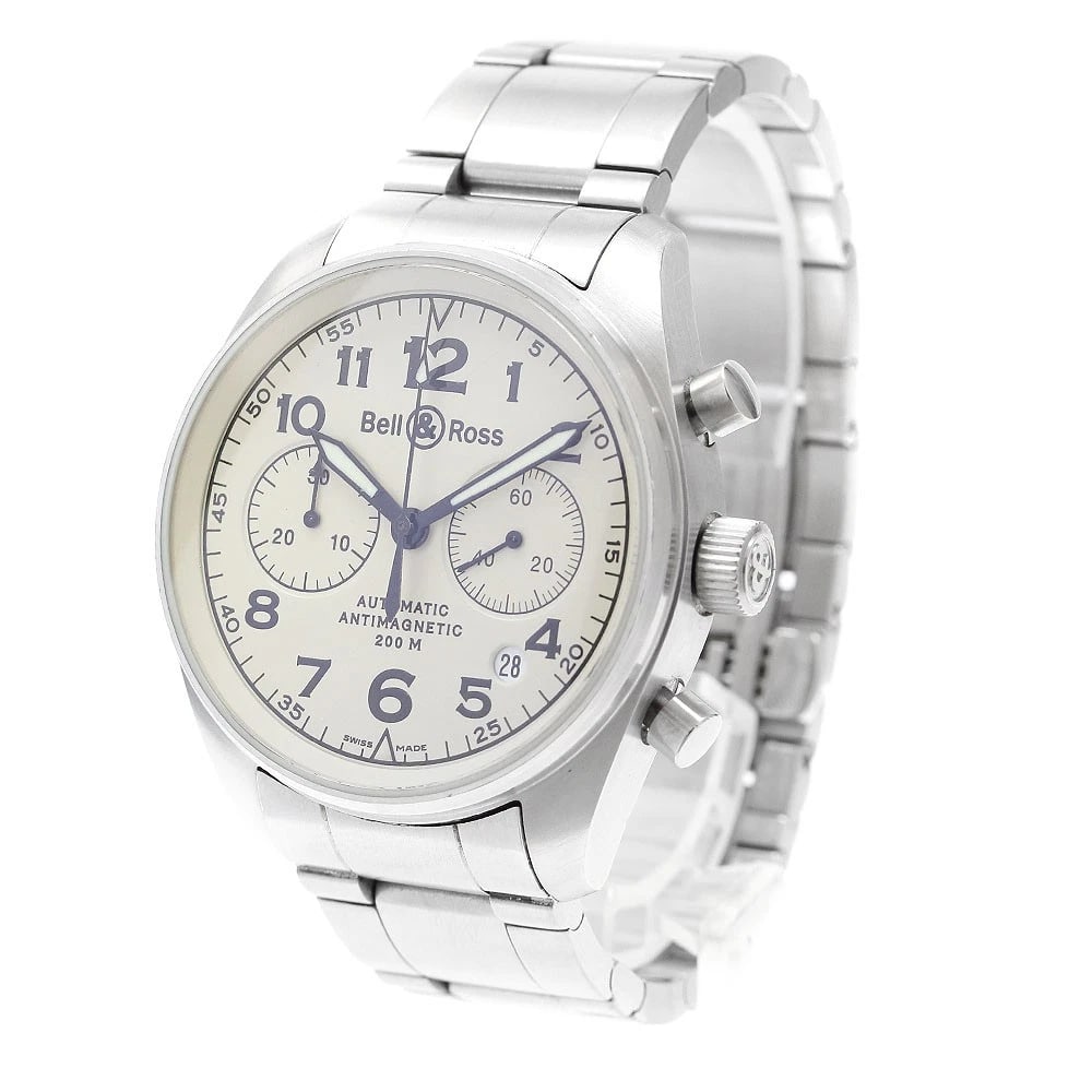 BELL?ROSS DATE CHRONOGRAPH BEIGE AUTOMATIC WATCH - 2