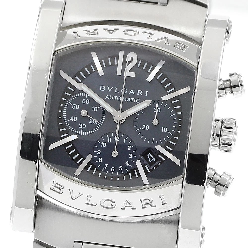 BVLGARI ASSIOMA CHRONOGRAPH DATE NAVY AUTOMATIC WATCH: BVLGARI Assioma Chronograph Date Navy Automatic Watch Brand: BVLGARI Type/Style: Wristwatch Material: Band Material Stainless Steel, Case Material Stainless Steel Color: Dial Color Navy Band Color