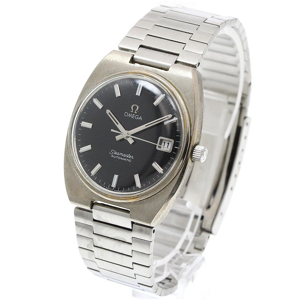 OMEGA SEAMASTER DATE BLACK AUTOMATIC WATCH - 2
