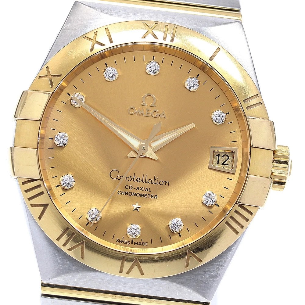 OMEGA CONSTELLATION COAXIAL DIAMOND AUTOMATIC WATCH: OMEGA Constellation Coaxial diamond Automatic Watch Brand: OMEGA Type/Style: Wristwatch Material: Stainless Steel/YG, Stainless Steel/YG Color: Case Color Silver / Gold Band Color Silver / Gold Dial