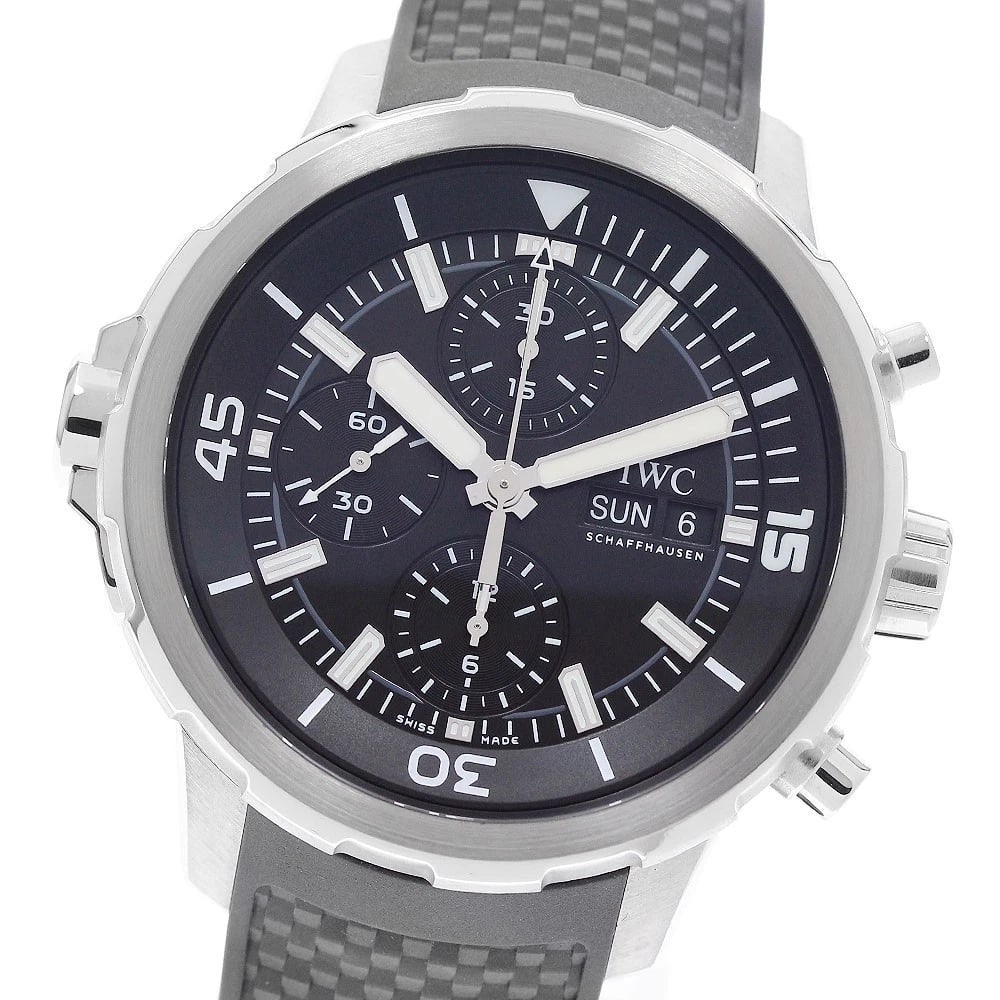 IWC SCHAFFHAUSEN AQUA TIMER CHRONOGRAPH DATE WATCH: IWC SCHAFFHAUSEN Aqua timer Chronograph date Watch Brand: IWC SCHAFFHAUSEN Type/Style: Wristwatch Material: Band Material rubber, Case Material Stainless Steel Color: Dial Color black Band Color