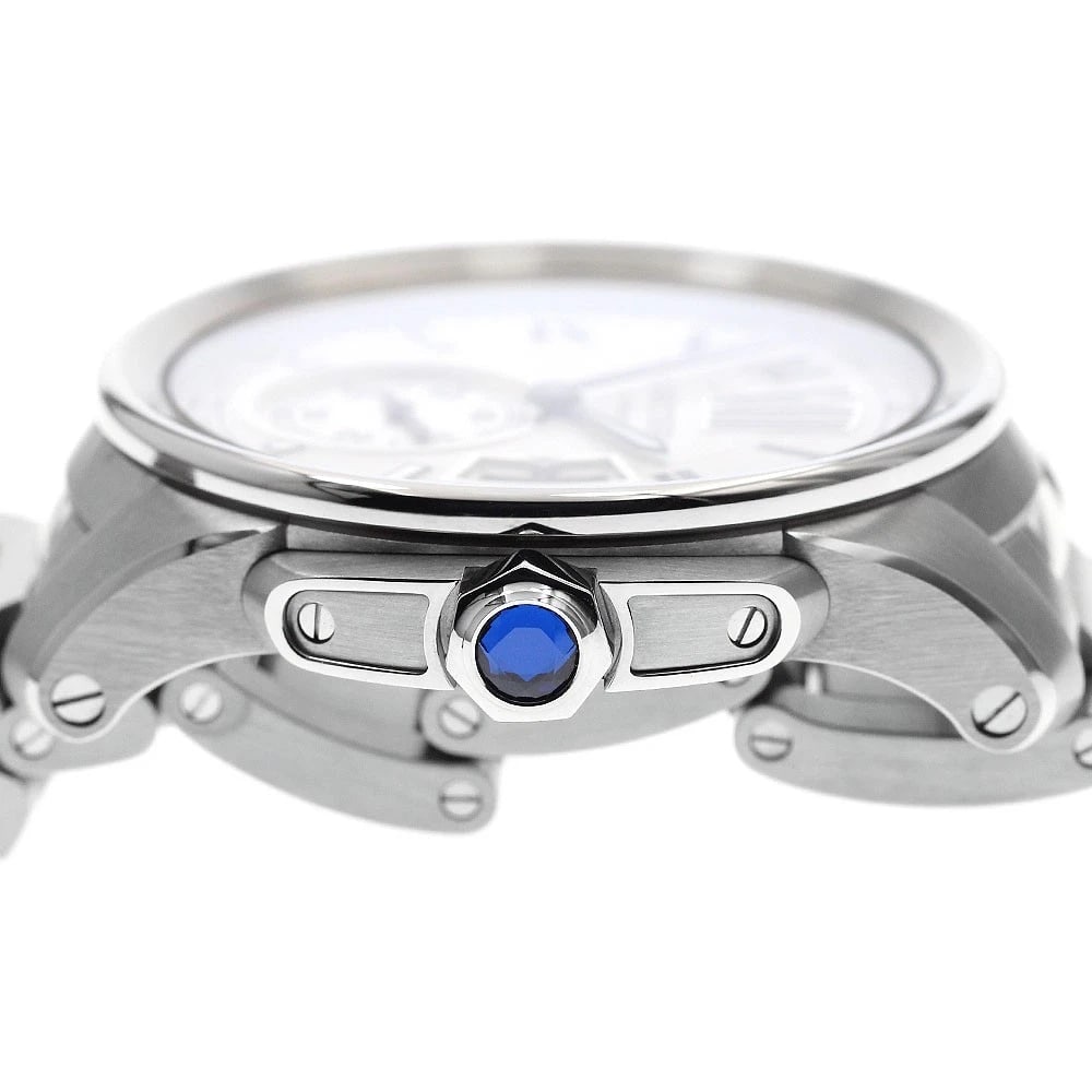 CARTIER CALIBRE SILVER AUTOMATIC WATCH - 4