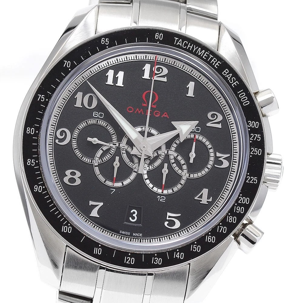 OMEGA OLYMPIC COLLECTION BROAD ARROW AUTOMATIC WATCH: OMEGA Olympic Collection Broad Arrow Automatic Watch Brand: OMEGA Type/Style: Wristwatch Material: Band Material Stainless Steel, Case Material Stainless Steel Color: Dial Color black Band Color