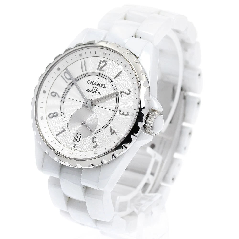 CHANEL J12 WHITE CERAMIC AUTOMATIC WATCH - 2