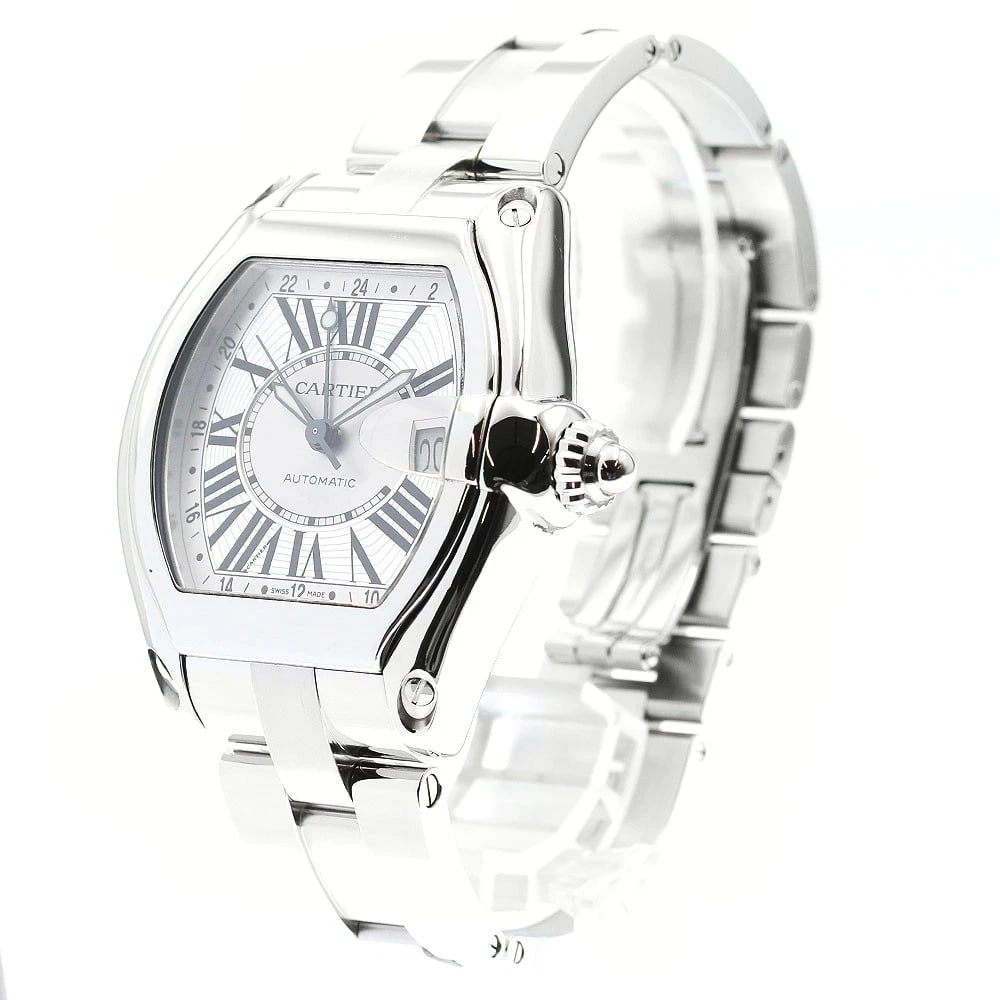 CARTIER ROADSTER SILVER AUTOMATIC WATCH - 2