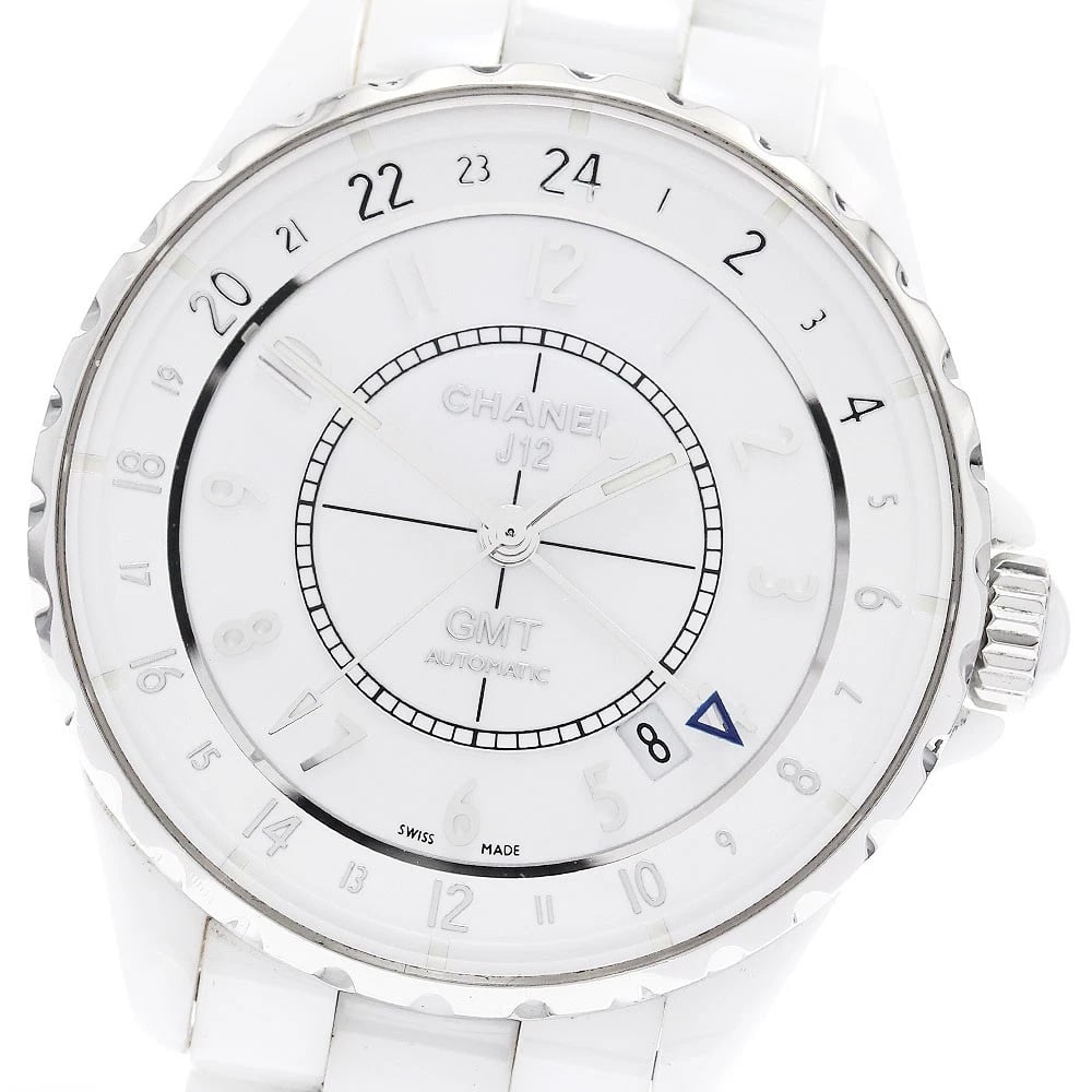 CHANEL J12 WHITE AUTOMATIC WATCH: CHANEL J12 white Automatic Watch Brand: CHANEL Type/Style: Wristwatch Material: Band Material Ceramic / Stainless Steel, Case Material Ceramic / Stainless Steel Color: Case Color White / Silver Band C