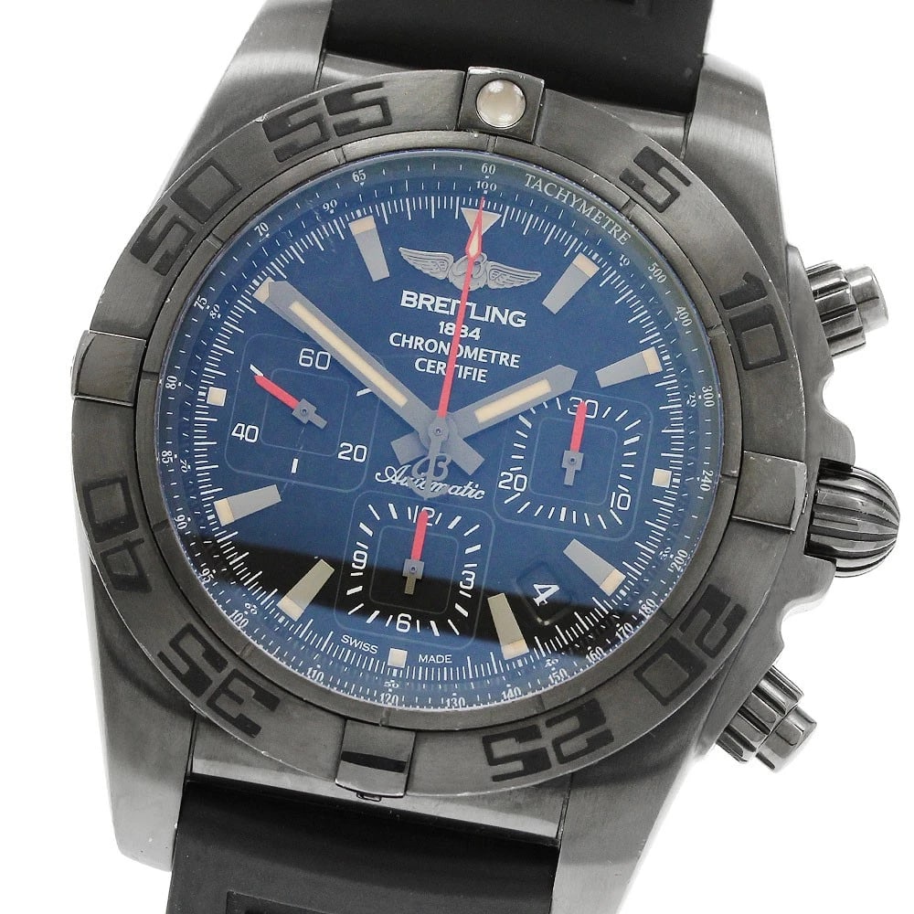 BREITLING CHRONOMBLACK STEEL AUTOMATIC WATCH: BREITLING ChronomBlack Steel Automatic Watch Brand: BREITLING Type/Style: Wristwatch Material: Band Material rubber, Case Material Stainless Steel Color: Case Color black Band Color black Dial Color