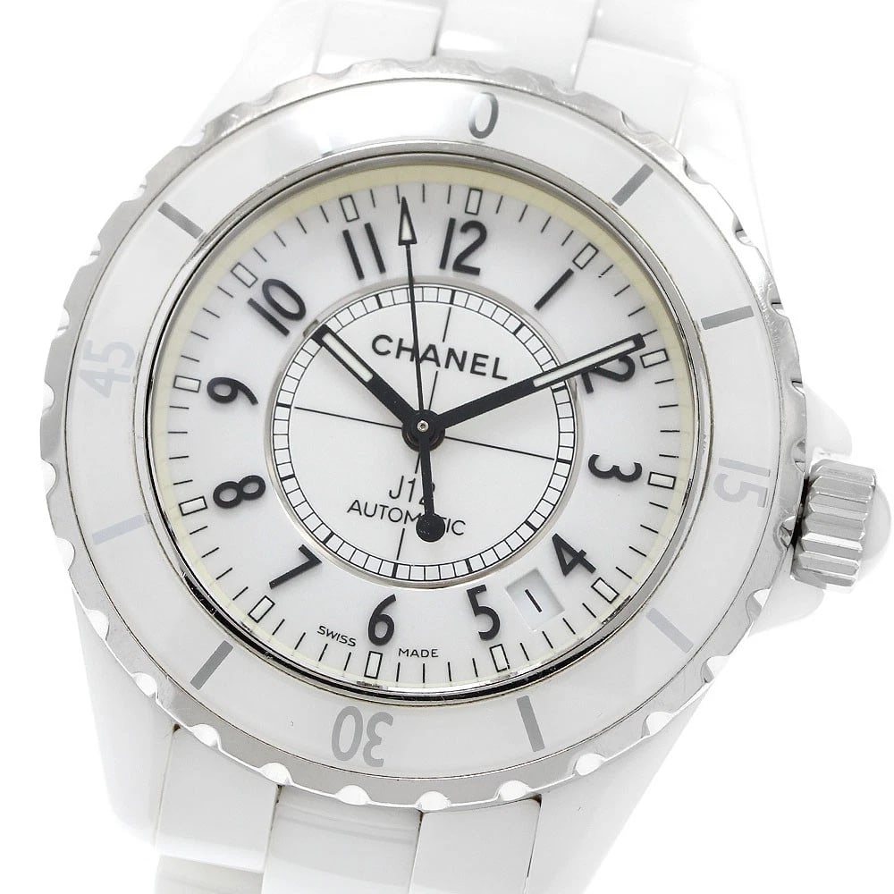CHANEL J12 WHITE CERAMIC AUTOMATIC WATCH: CHANEL J12 White Ceramic Automatic Watch Brand: CHANEL Type/Style: Wristwatch Material: Band Material Stainless Steel / ceramic, Case Material Stainless Steel / ceramic Color: Dial Color white Band