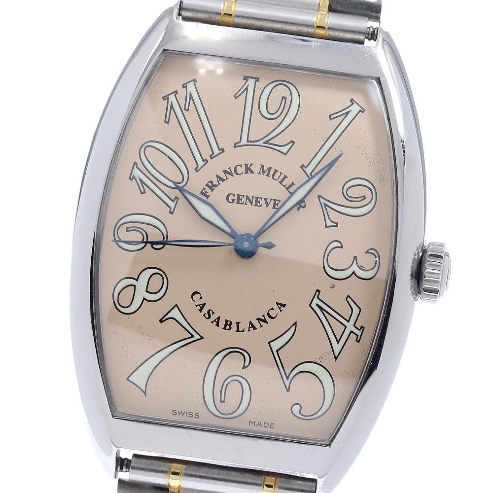 FRANCK MULLER BEIGE AUTOMATIC WATCH: FRANCK MULLER beige Automatic Watch Brand: FRANCK MULLER Type/Style: Wristwatch Material: Stainless Steel/Gold Plated, Stainless Steel Color: Dial Color beige Band Color Silver / Gold Case Color