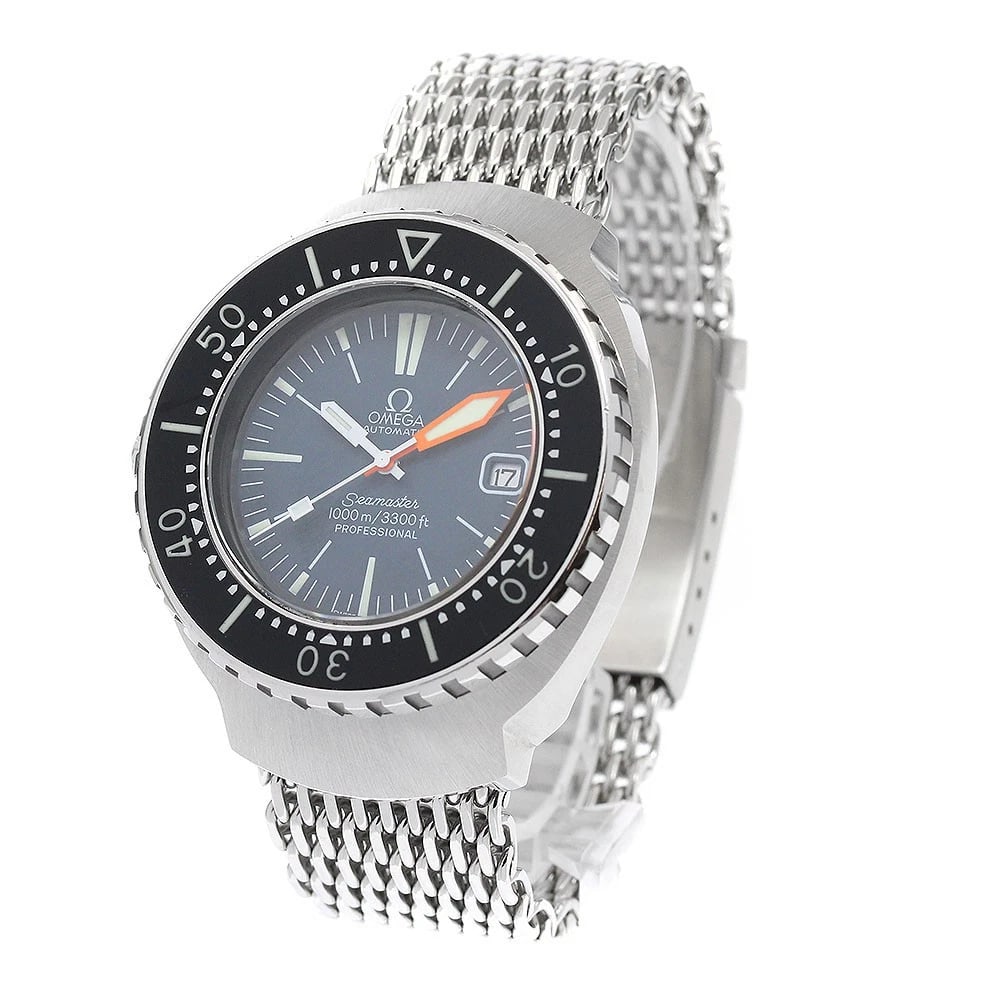 OMEGA SEAMASTER DATE NAVY AUTOMATIC WATCH - 2