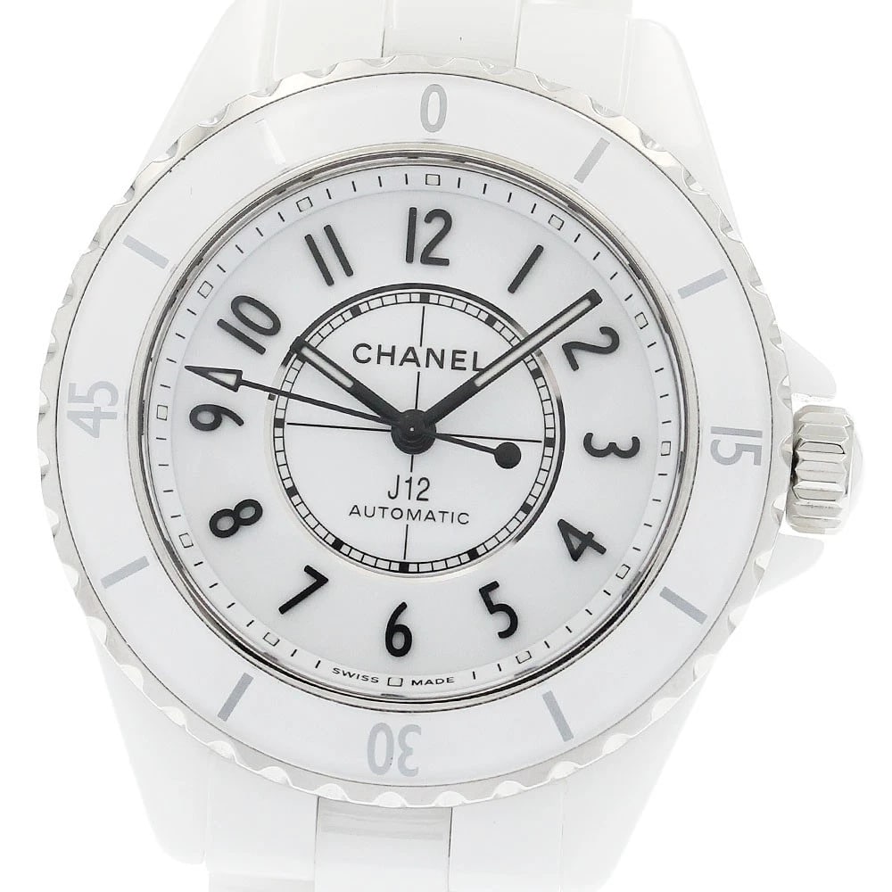 CHANEL J12 WHITE CERAMIC AUTOMATIC WATCH: CHANEL J12 WHITE CERAMIC Automatic Watch Brand: CHANEL Type/Style: Wristwatch Material: Band Material Stainless Steel / ceramic, Case Material Stainless Steel / ceramic Color: Dial Color white Band