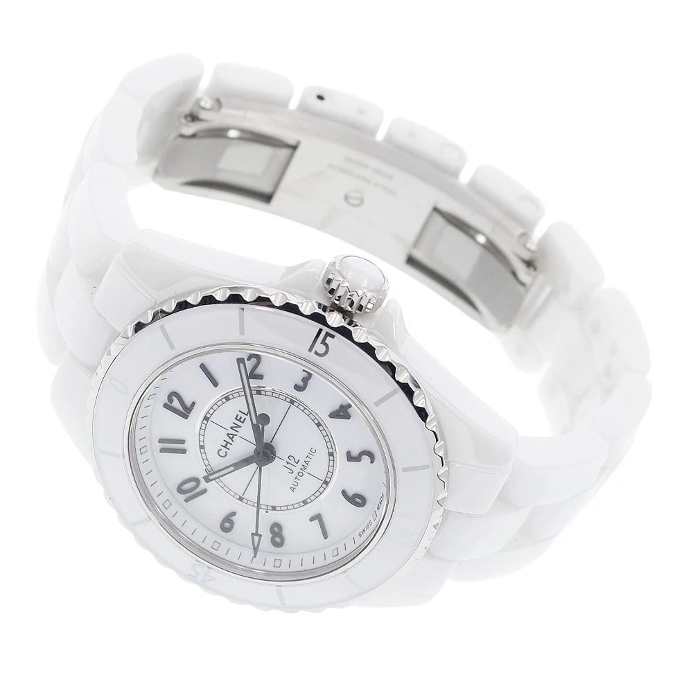 CHANEL J12 WHITE CERAMIC AUTOMATIC WATCH - 2