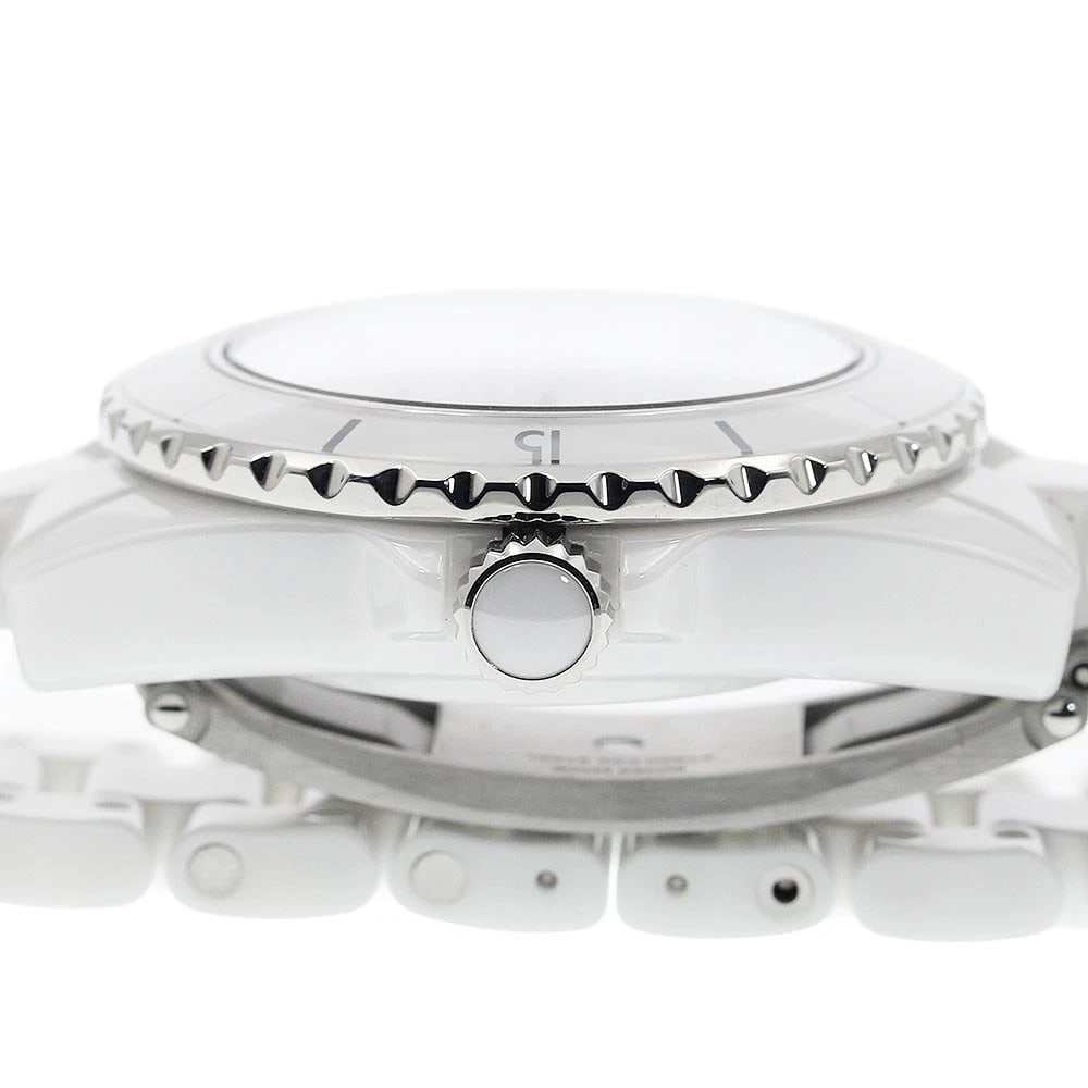 CHANEL J12 WHITE CERAMIC AUTOMATIC WATCH - 4