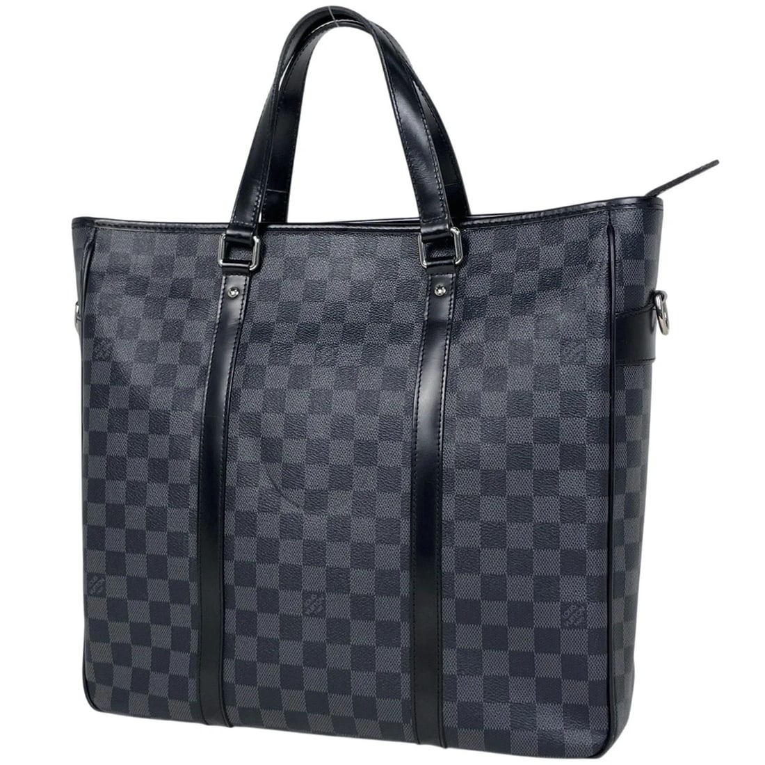 LOUIS VUITTON TADAO TOTE BAG HAND BAG: Louis Vuitton Tadao Tote Bag Hand Bag Brand: Louis Vuitton Type/Style: Briefcase Material: Damier Grafitte Color: Noir (Black) Size: Width 37cm(14.6inch) Height 36cm(14.2inch) Depth 11.5cm(4.5inch)