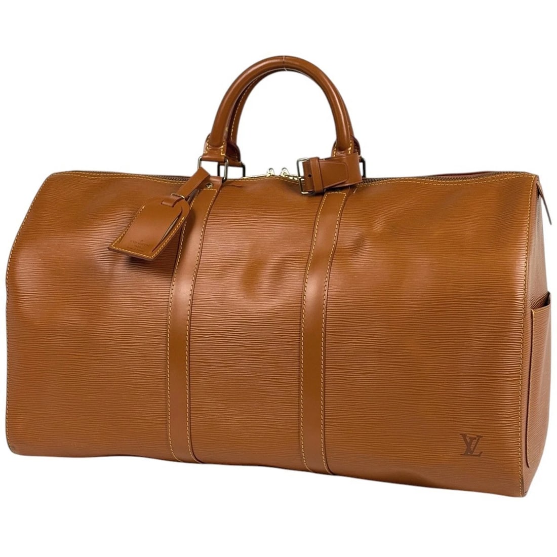 LOUIS VUITTON KEEPALL50 HAND BAG: Louis Vuitton keepall50 Hand Bag Brand: Louis Vuitton Type/Style: Hand Bag Material: Epi Color: Zipang Gold Size: Width 51cm(20.1inch) Height 29cm(11.4inch) Depth 23cm(9.1inch Accessories: None
