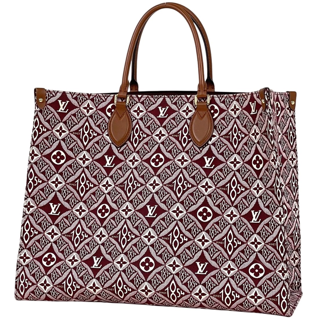 LOUIS VUITTON ON-THE-GO GM TOTE BAG: Louis Vuitton On-the-go GM Tote Bag Brand: Louis Vuitton Type/Style: Tote Bag Material: Monogram Color: Bordeaux Size: Width 41cm(16.1inch) Height 32cm(12.6inch) Depth 17cm(6.7inch) Accessories: N