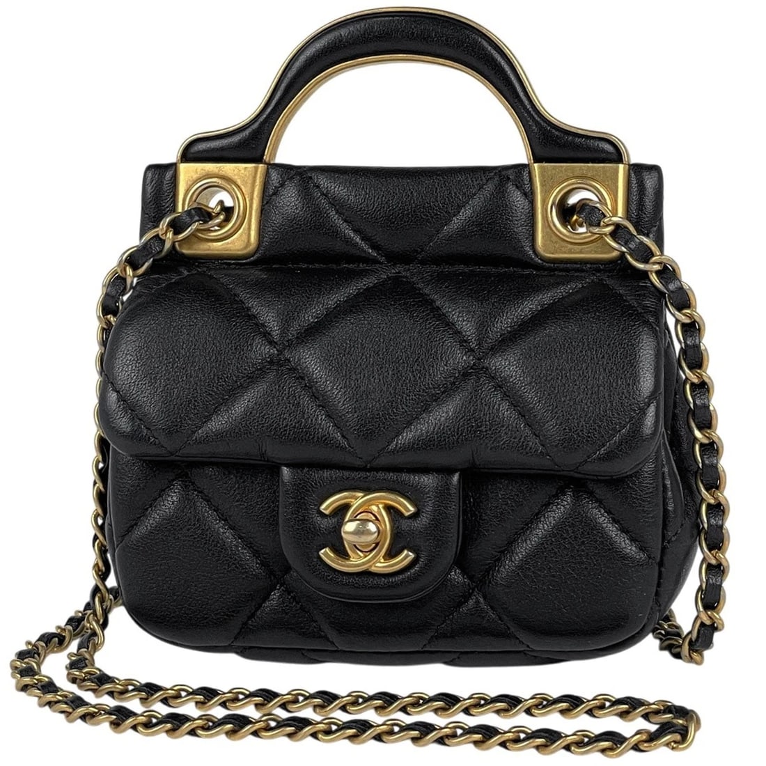 CHANEL MINI FLAP CHAINSHOULDER BAG: Chanel Mini Flap ChainShoulder Bag Brand: CHANEL Type/Style: Shoulder Bag Material: leather Color: Black Size: Width 11cm(4.3inch) Height 7.5cm(3inch) Depth 3.5cm(1.4inch) Accessories: None