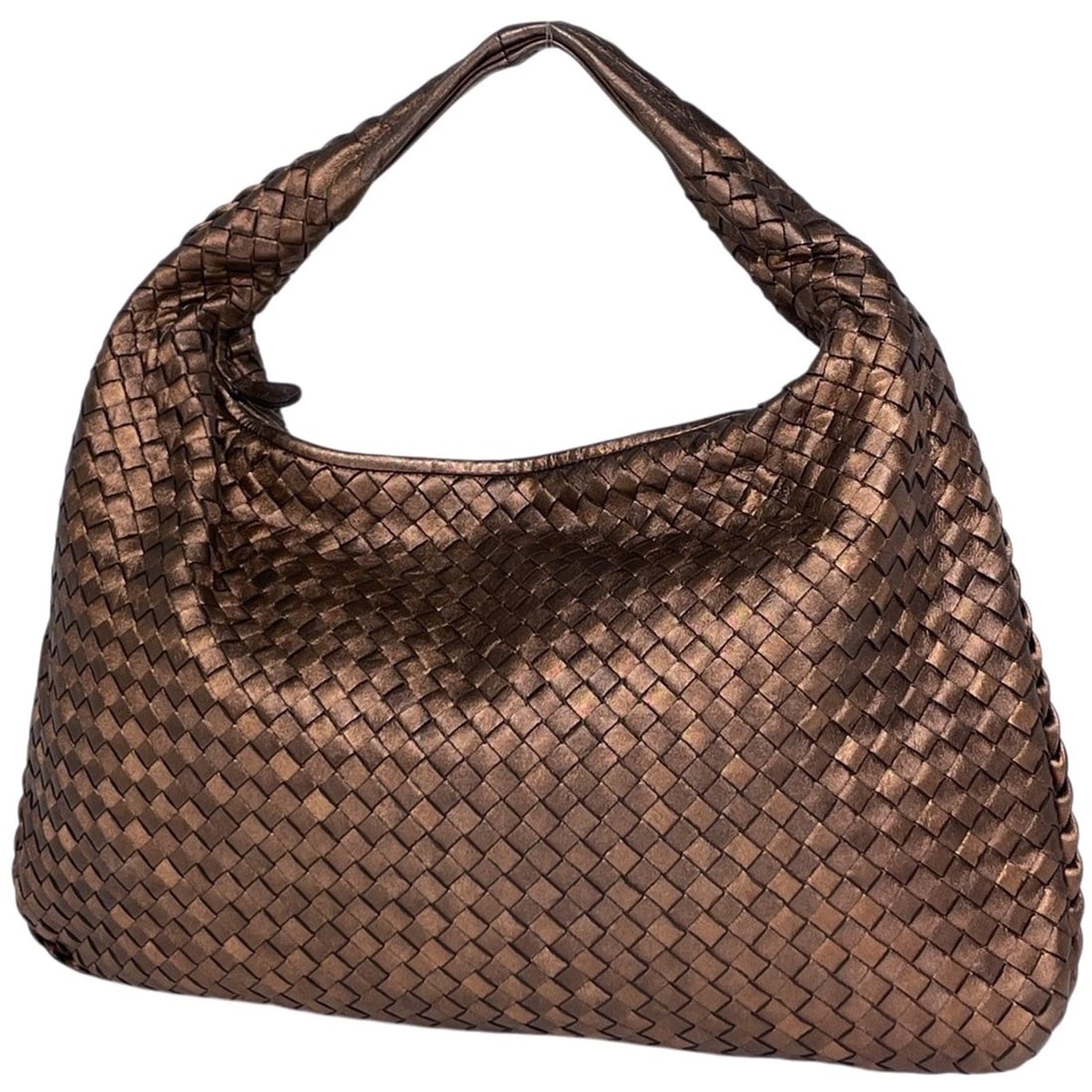 BOTTEGAVENETA INTRECCIATO SHOULDER BAG HOBO HAND BAG: BOTTEGAVENETA Intrecciato Shoulder Bag Hobo Hand Bag Brand: BOTTEGAVENETA Type/Style: Shoulder Bag Material: leather Color: Bronze Size: Width 45cm(17.7inch) Height 31cm(Median:12.2inch) Depth