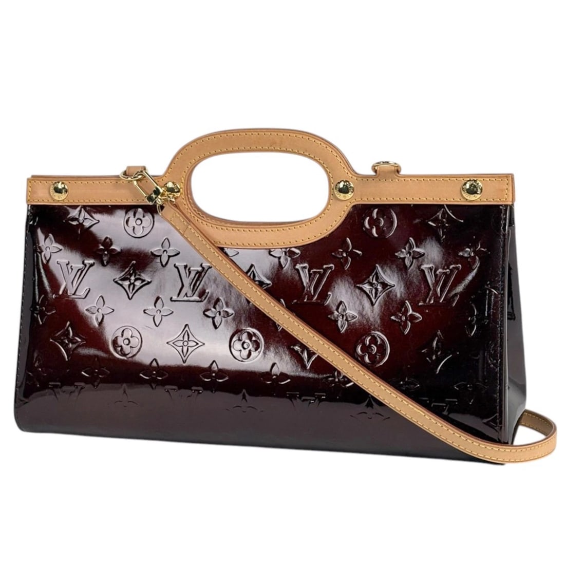 LOUIS VUITTON ROXBURY DRIVE HAND BAG: Louis Vuitton Roxbury Drive Hand Bag Brand: Louis Vuitton Type/Style: Hand Bag Material: Monogram Vernis Color: Amarrant Size: Width 32cm(12.6inch) Height 17cm(6.7inch) Depth 10cm(3.9inch)