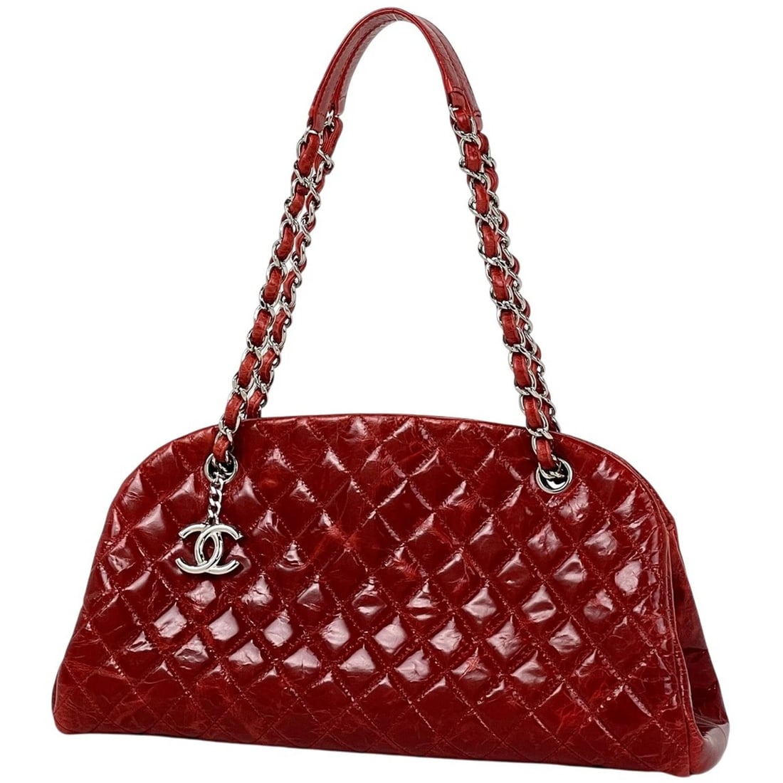 CHANEL MADEMOISELLE CHAIN SHOULDER BAG: Chanel Mademoiselle Chain Shoulder Bag Brand: CHANEL Type/Style: Shoulder Bag Material: leather Color: Red Size: Width 36cm(14.2inch) Height 18cm(Median:7.1inch) Depth 12cm(4.7inch) Accessories: None
