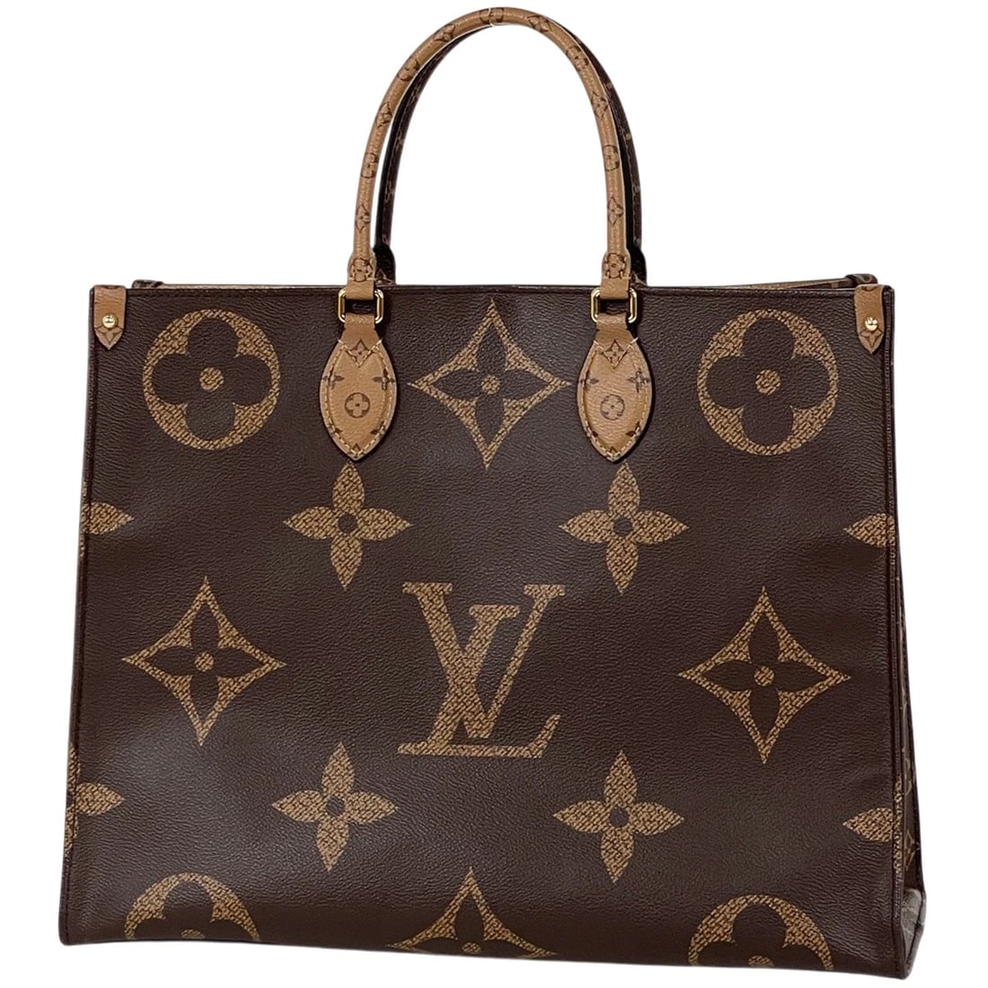 LOUIS VUITTON ON-THE-GO GM TOTE BAG 2WAY SHOULDER BAG: Louis Vuitton On-the-go GM Tote Bag 2WAY Shoulder Bag Brand: Louis Vuitton Type/Style: Tote Bag Material: Monogram reverse Color: Brown Size: Width 41cm(16.1inch) Height 32cm(12.6inch) Depth 17cm(6.7i