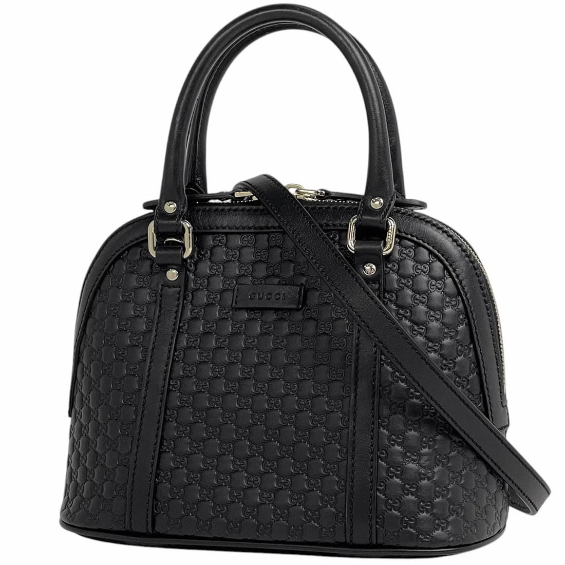 GUCCI MICRO GUCCI SHIMA HAND BAG 2WAY SHOULDER BAG: GUCCI Micro Gucci Shima Hand Bag 2WAY Shoulder Bag Brand: GUCCI Type/Style: Hand Bag Material: leather Color: Black Size: Width 24cm(9.4inch) Height 18cm(7.1inch) Depth 12cm(4.7inch) Accessories:
