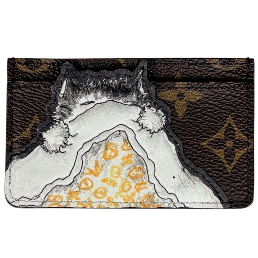 LOUIS VUITTON PORTO CARTE CATNAP CARD CASE: Louis Vuitton Porto Carte Catnap Card Case Brand: Louis Vuitton Type/Style: Card Case Material: Monogram Color: Brown Size: Width 10cm(3.9inch) Height 6cm(2.4inch) Depth 0.5cm(0.2inch) Accessories