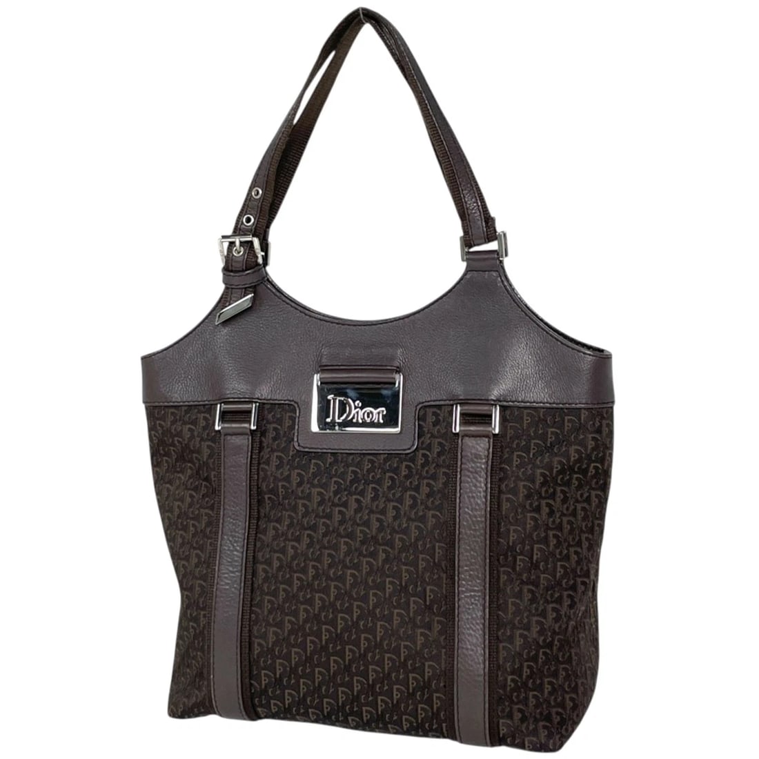 CHRISTIAN DIOR HAND BAG: Christian Dior Hand Bag Brand: Christian Dior Type/Style: Hand Bag Material: canvas ?leather Color: Brown Size: Width 25.5cm(10inch) Height 25cm(Median:9.8inch) Depth 11cm(4.3inch) Accessories: None